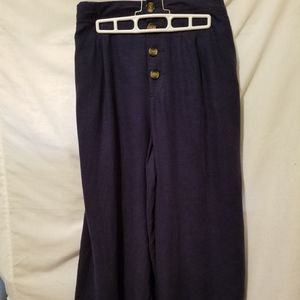 Navy wide leg pants